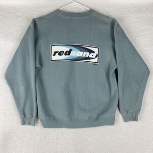 Vintage Redsand‎ Sweatshirt Mens M Blue Grey 90s Surf Skate Grunge Painter Faded